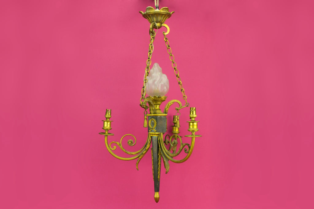 Gilded bronze chandelier