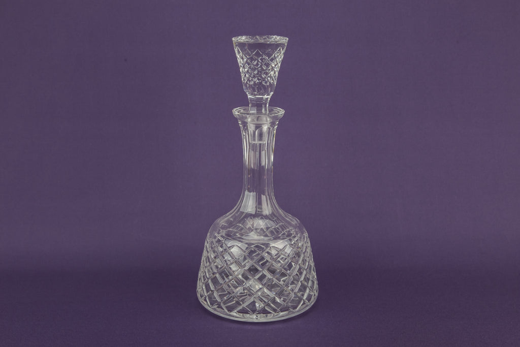 Mallet cut glass decanter