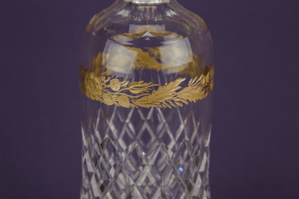 3 cut glass decanters
