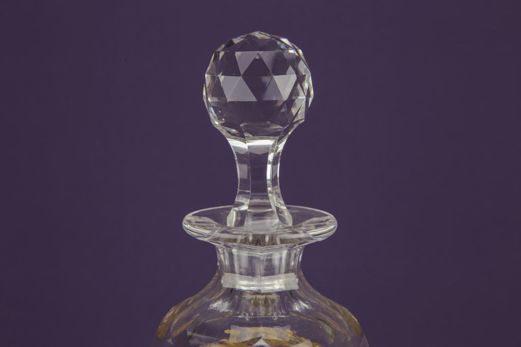 3 cut glass decanters