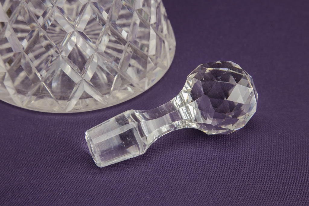 3 cut glass decanters