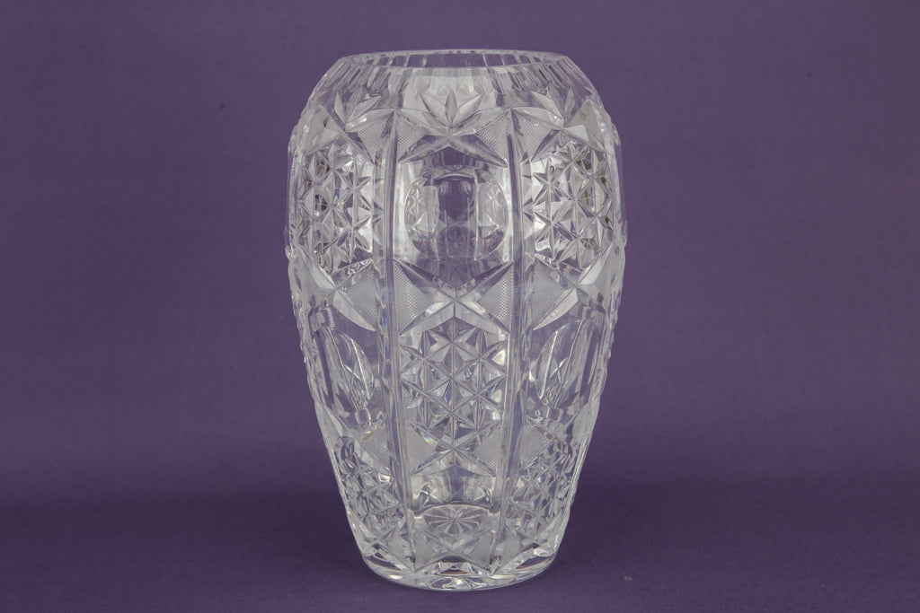 Large crystal vase