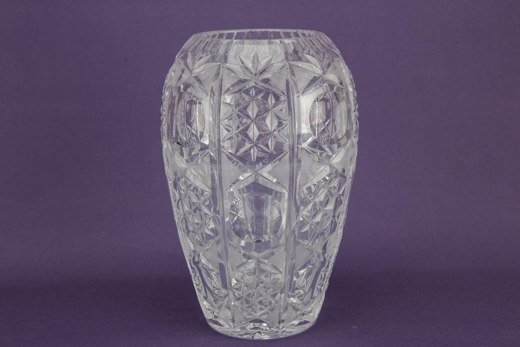 Large crystal vase