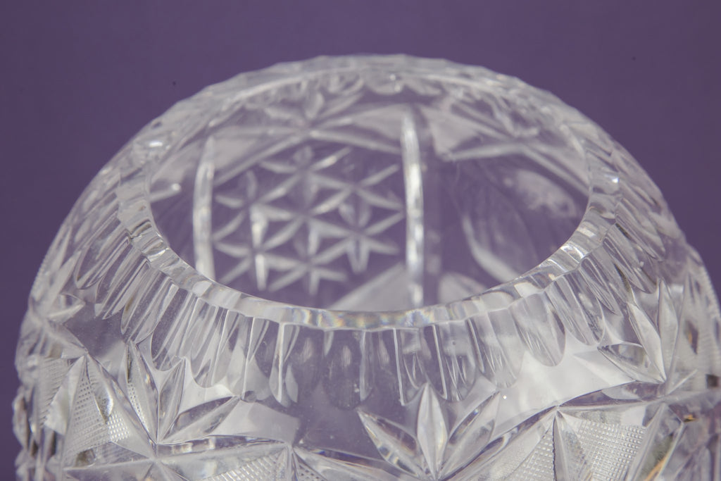 Large crystal vase