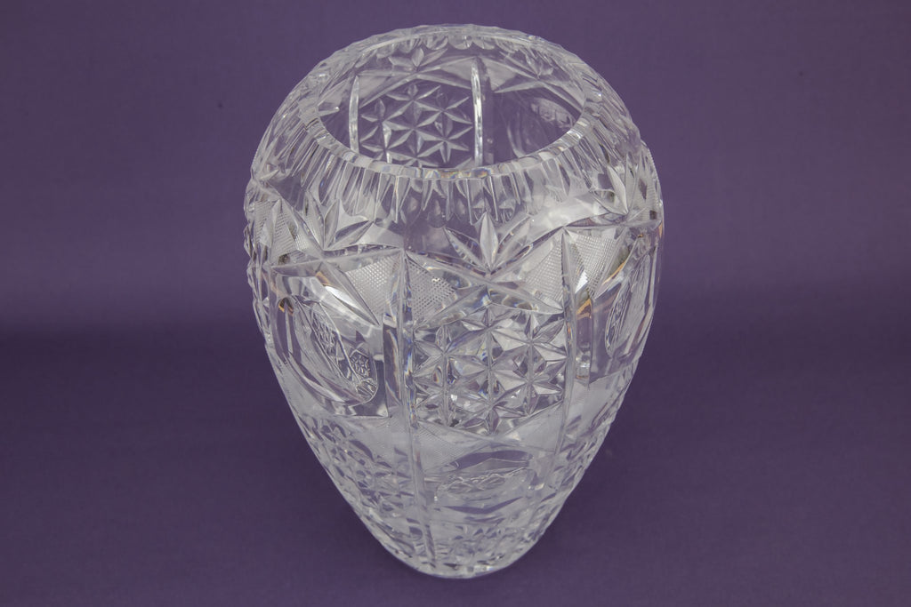 Large crystal vase