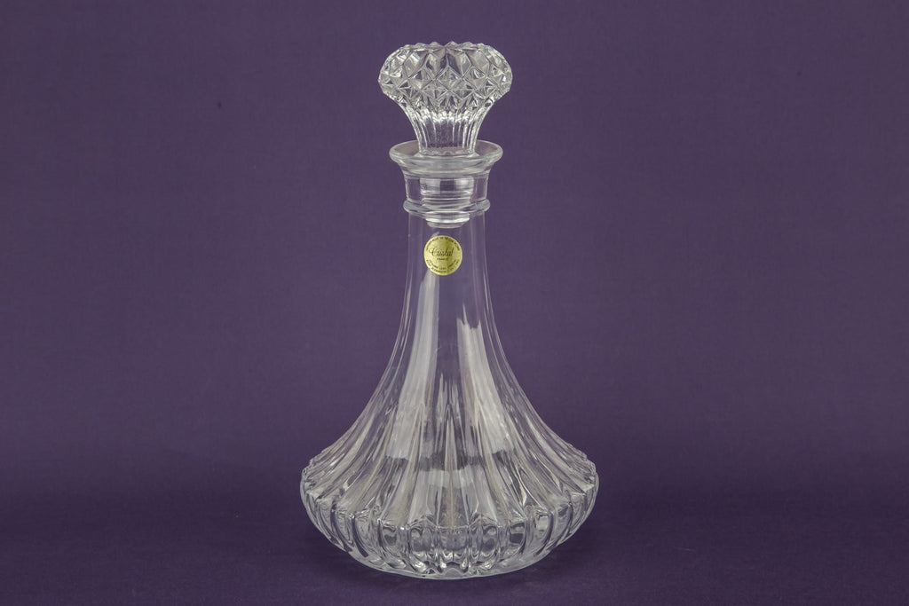 Moulded glass decanter