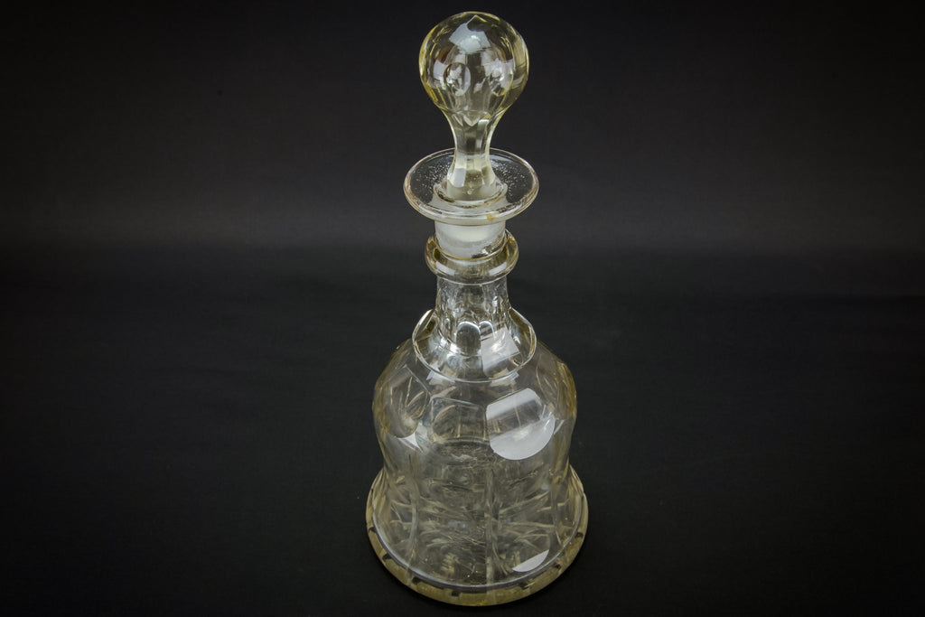 Bell cut glass decanter