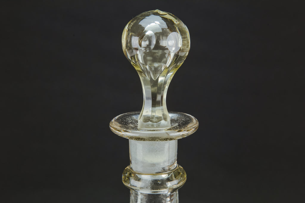 Bell cut glass decanter