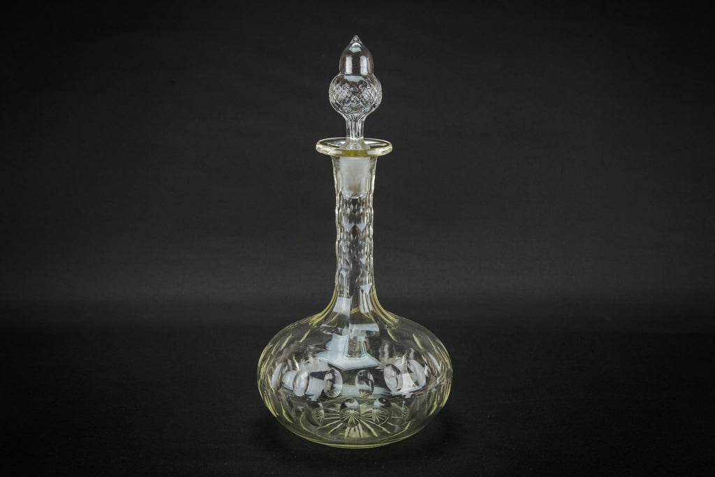 Cut glass wine decanter