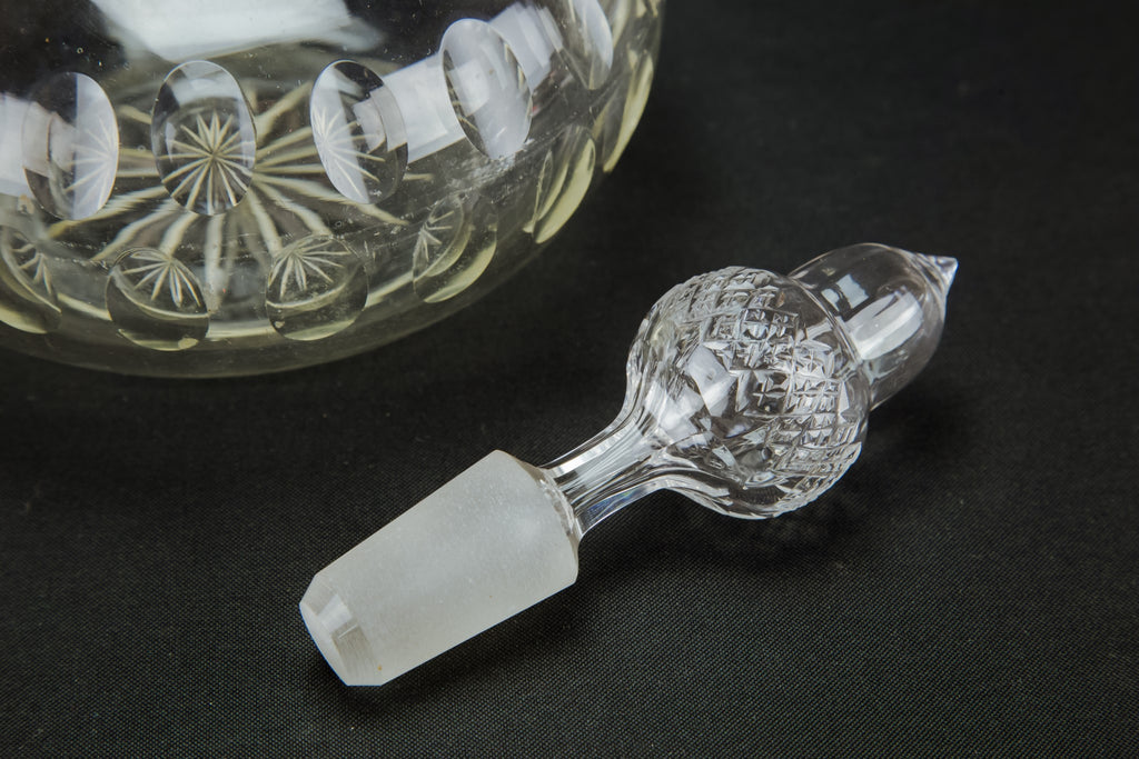 Cut glass wine decanter