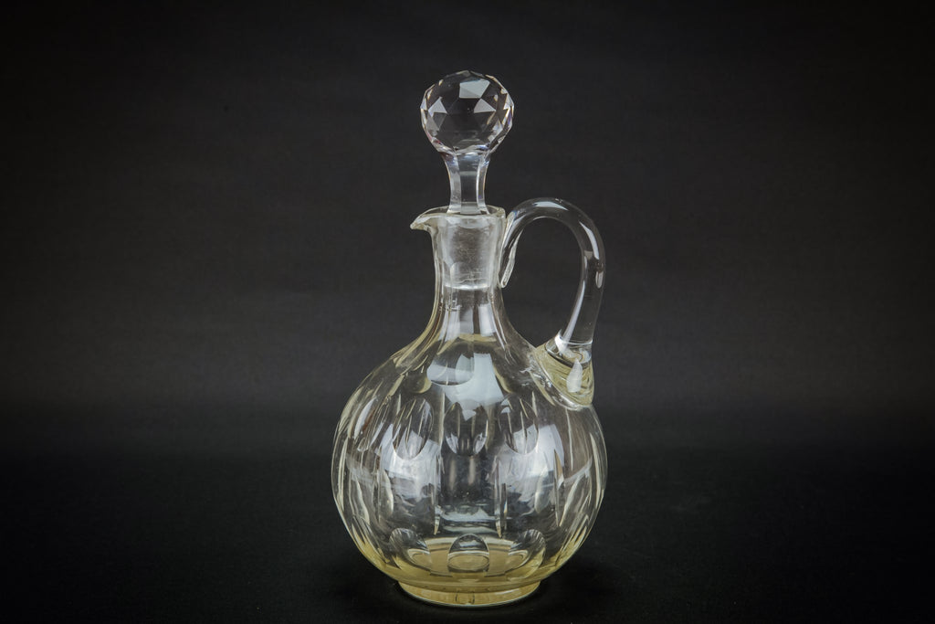 Cut glass wine carafe