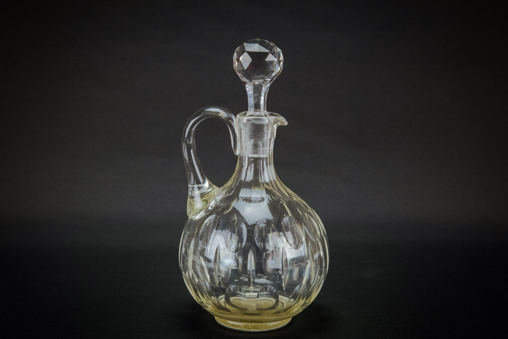 Cut glass wine carafe