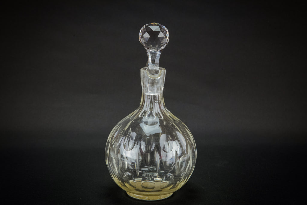 Cut glass wine carafe