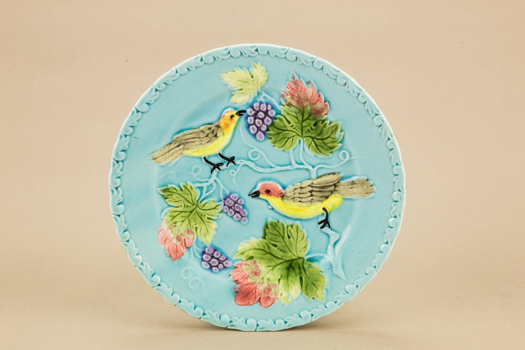 6 turquoise medium plates