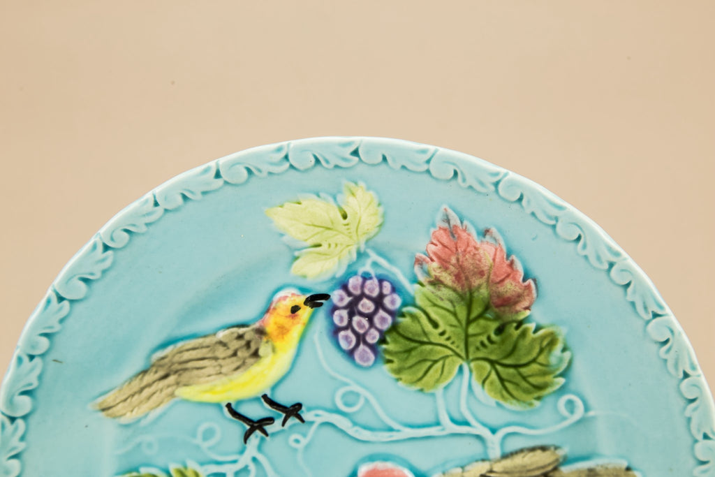 6 turquoise medium plates