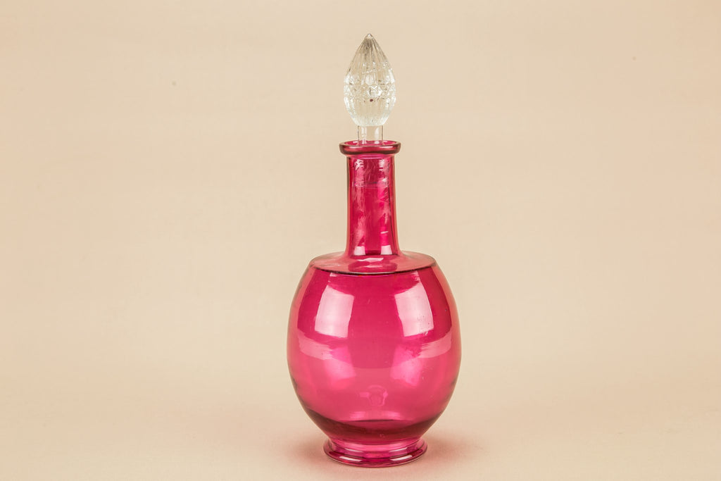 Blown glass globular decanter