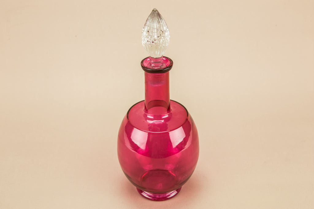 Blown glass globular decanter