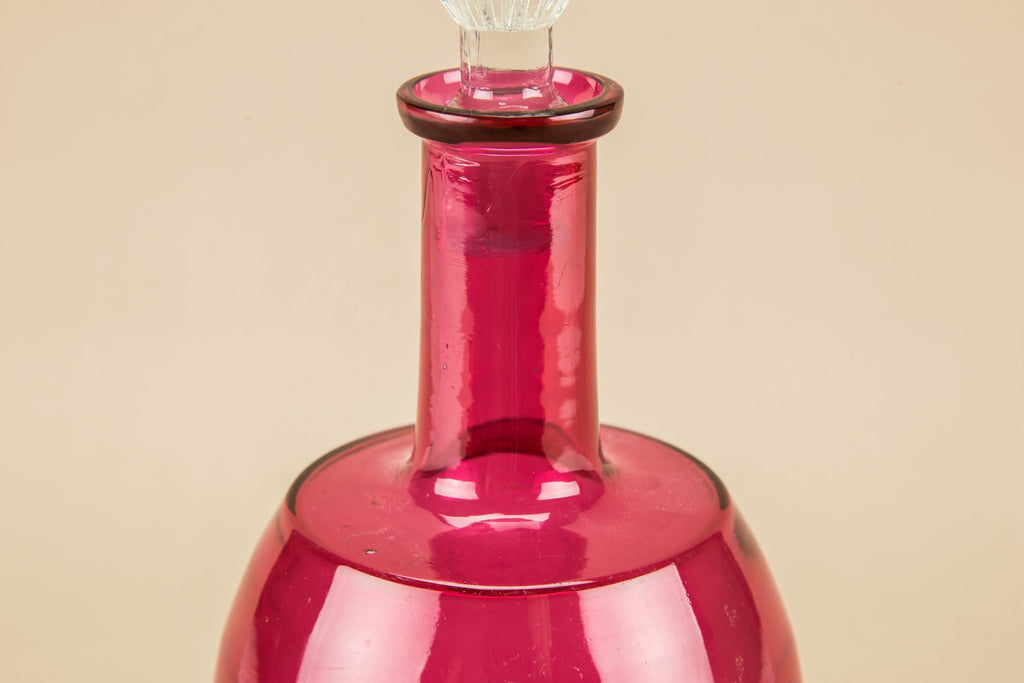 Blown glass globular decanter
