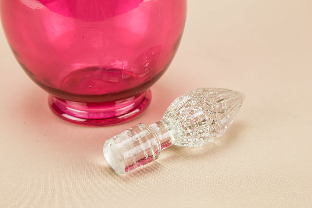 Blown glass globular decanter
