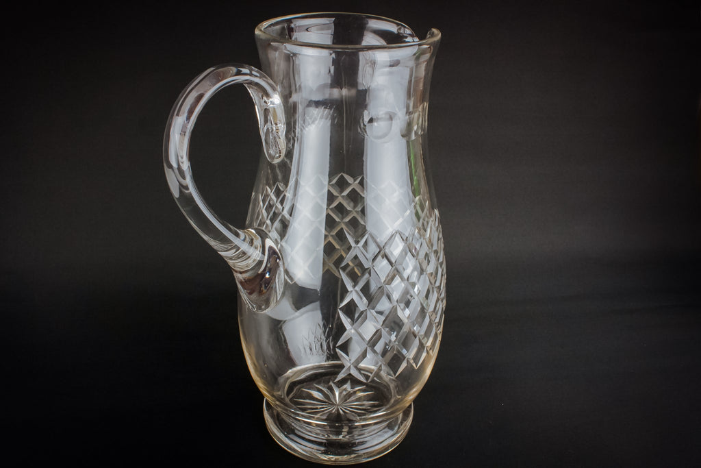 Large glass water jug