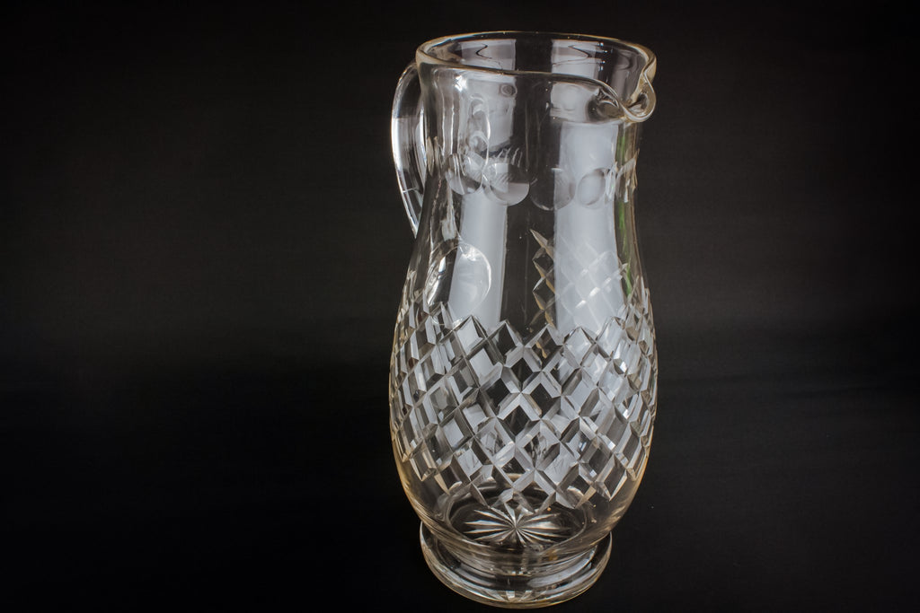Large glass water jug