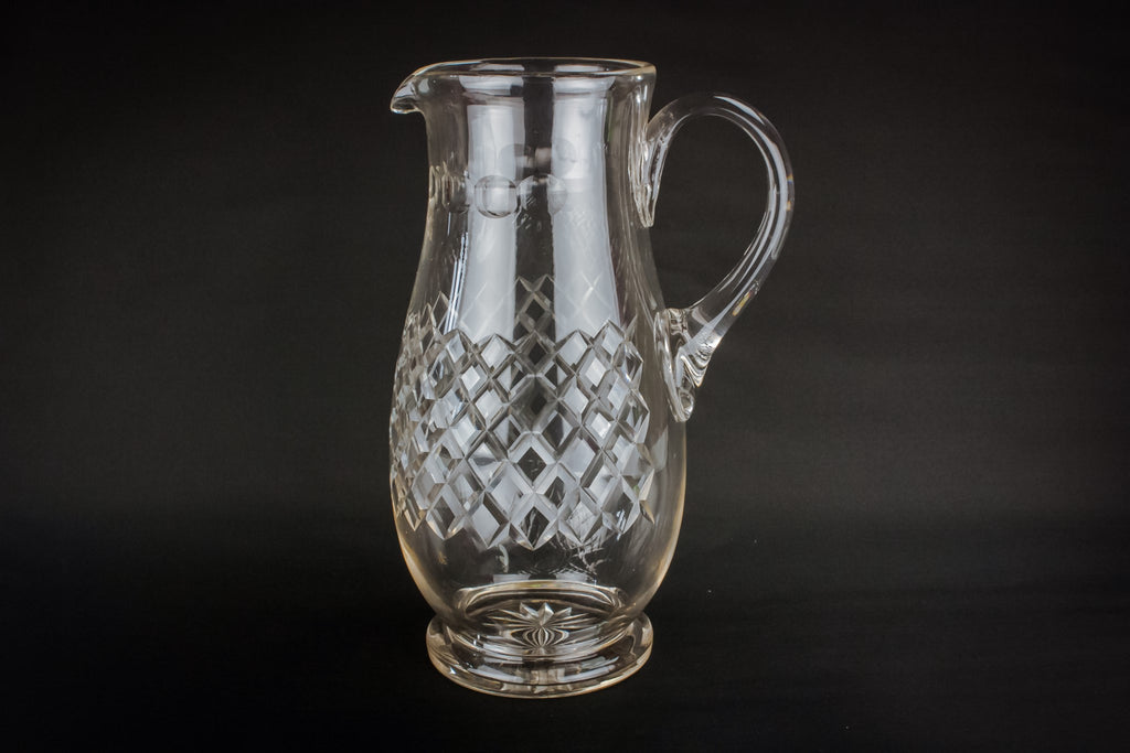 Large glass water jug