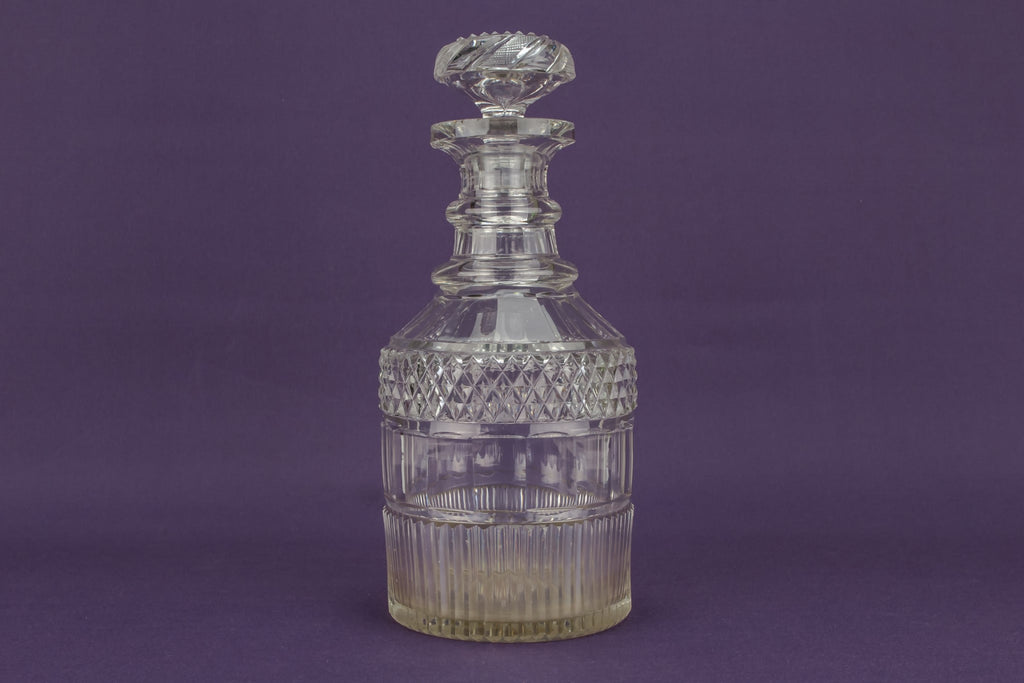 Whisky cut glass decanter