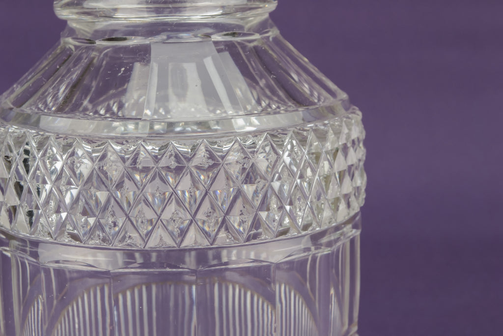 Whisky cut glass decanter