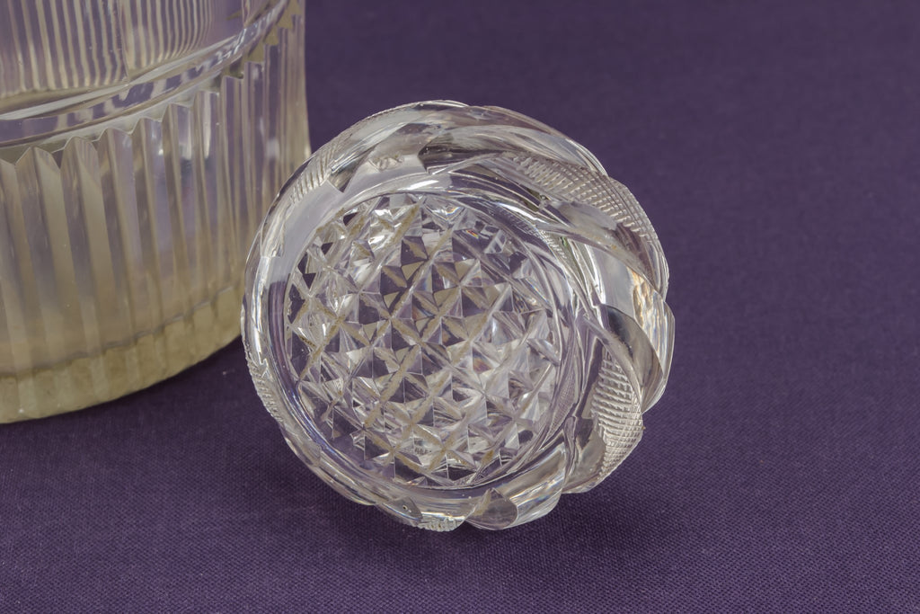 Whisky cut glass decanter