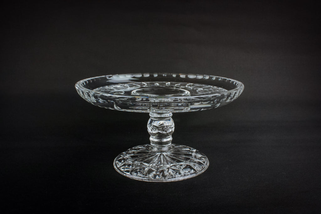 Retro glass cake stand