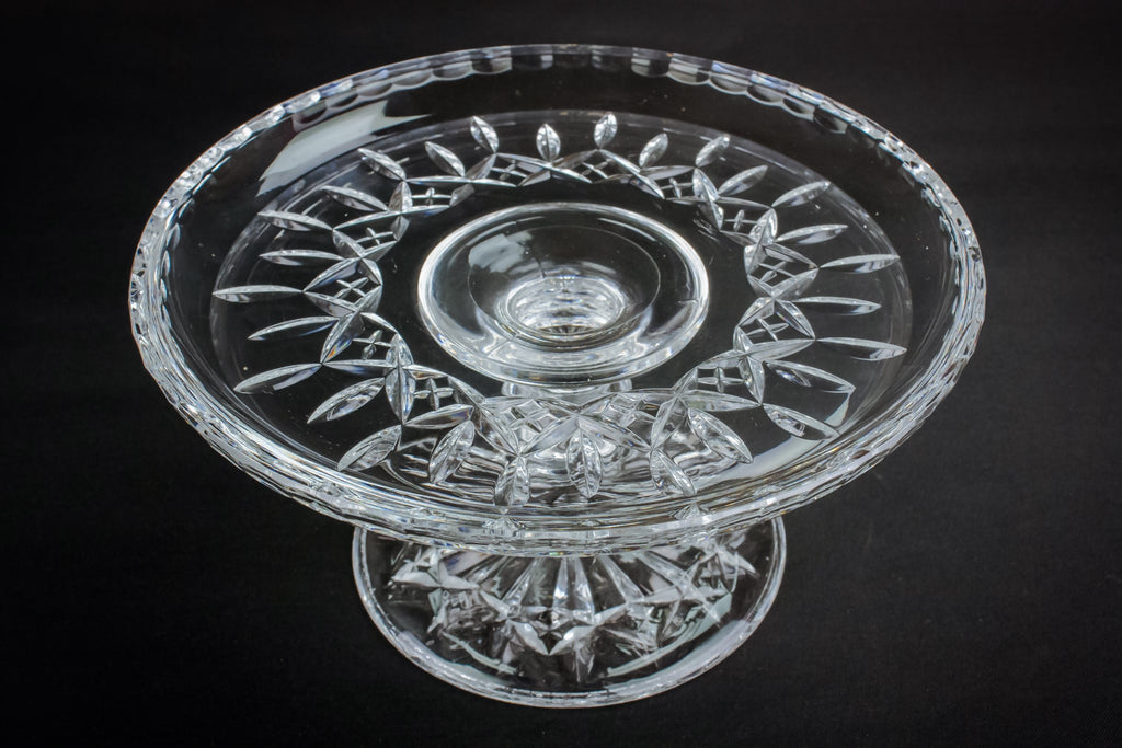 Retro glass cake stand