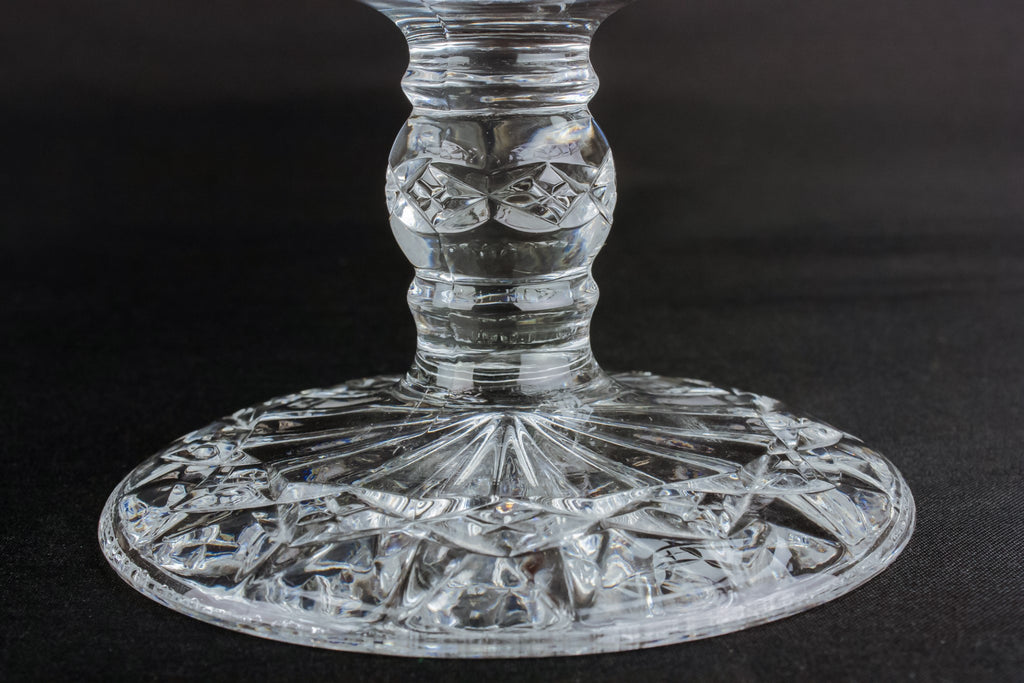Retro glass cake stand
