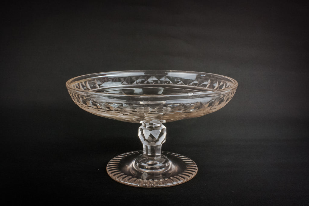 Victorian glass cake stand