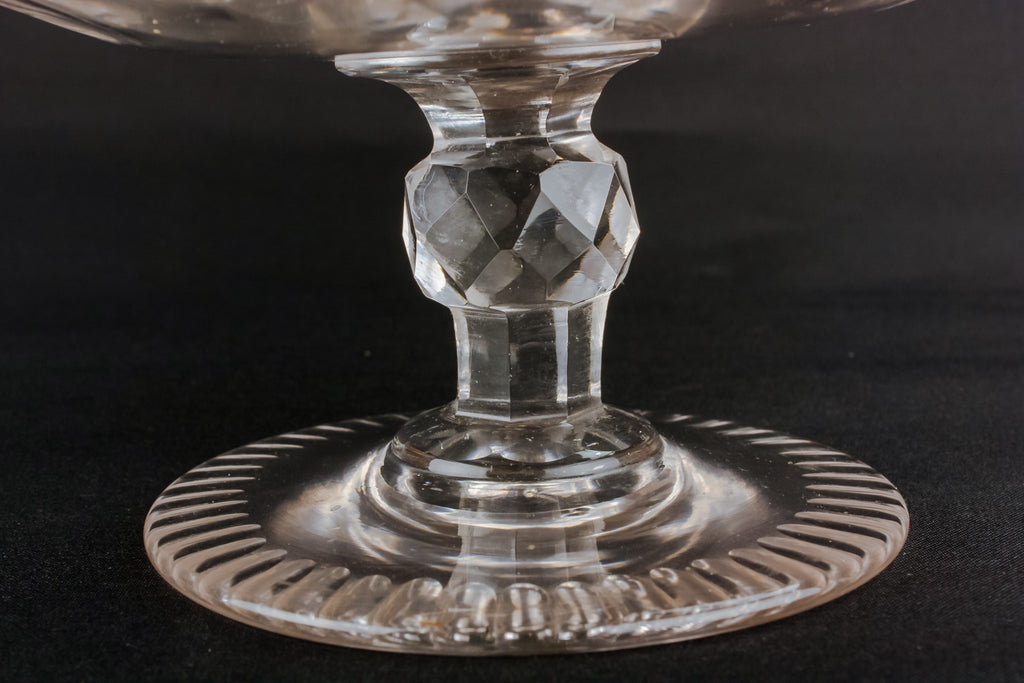 Victorian glass cake stand