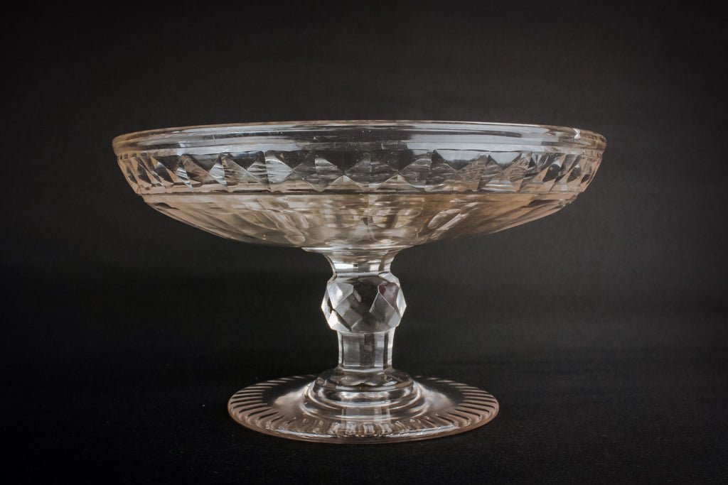Victorian glass cake stand