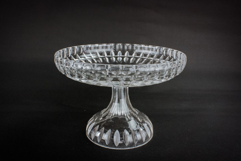 Art Deco glass cake stand