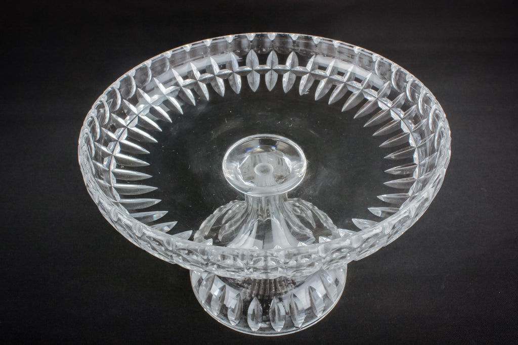 Art Deco glass cake stand