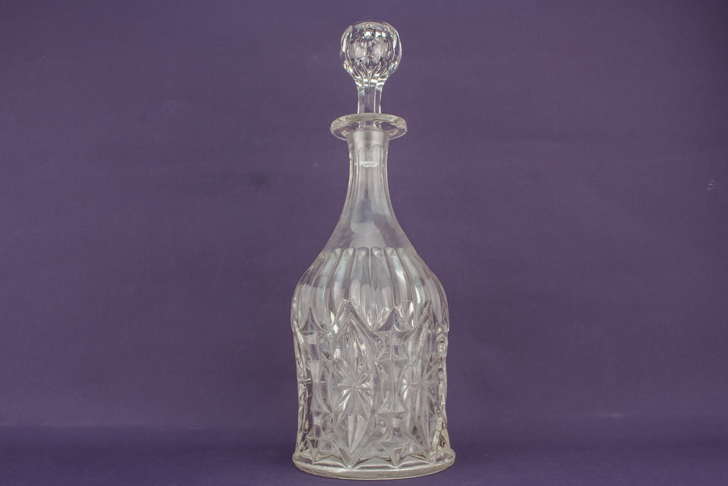 Sherry moulded glass decanter