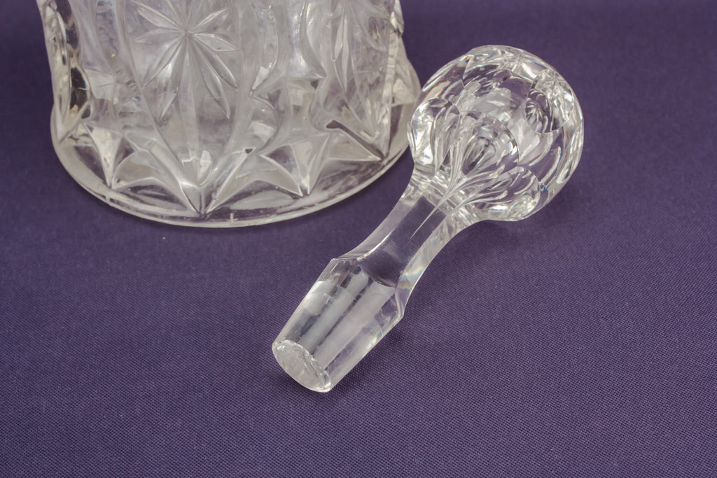 Sherry moulded glass decanter