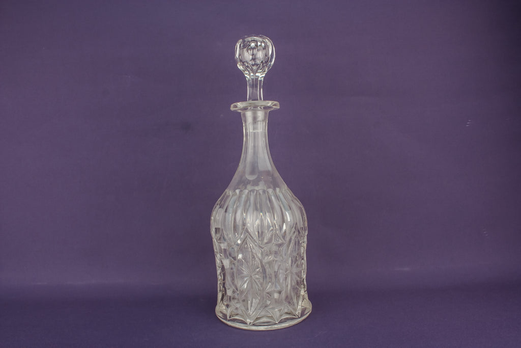 Sherry moulded glass decanter