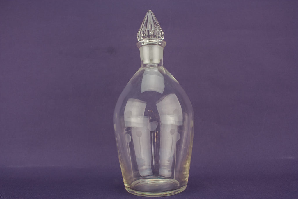 Blown glass ovoid decanter