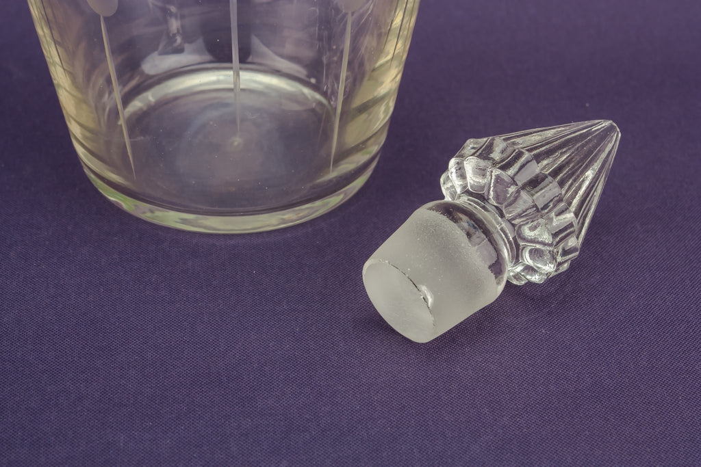 Blown glass ovoid decanter