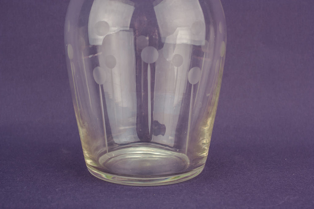 Blown glass ovoid decanter