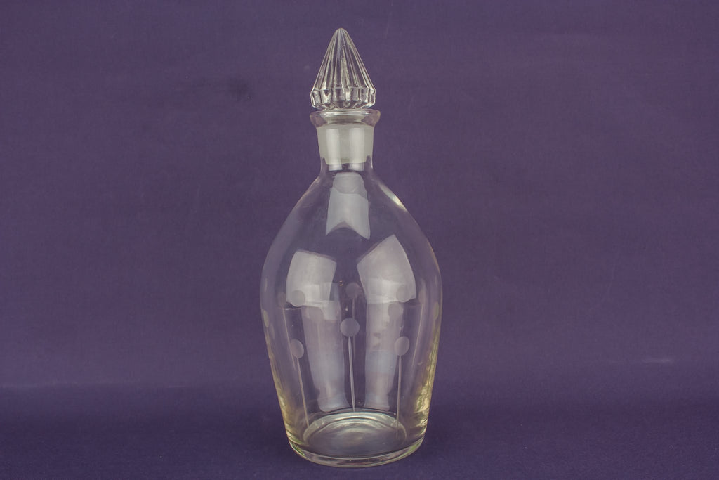 Blown glass ovoid decanter