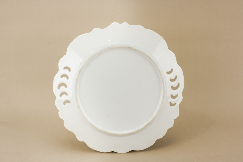 Floral porcelain cake plate