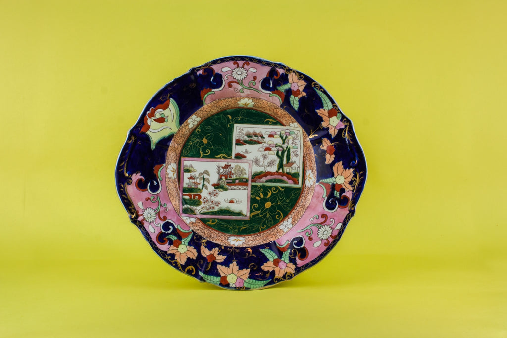 Victorian ironstone cake plate