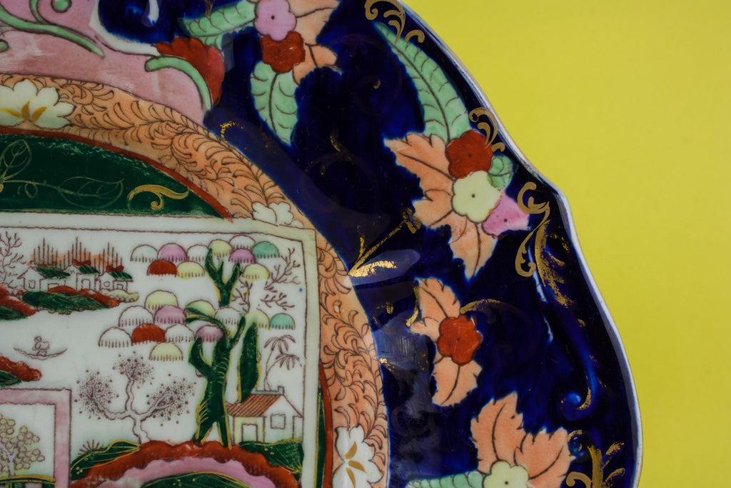 Victorian ironstone cake plate