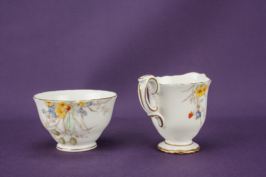 Bone china coffee set for five