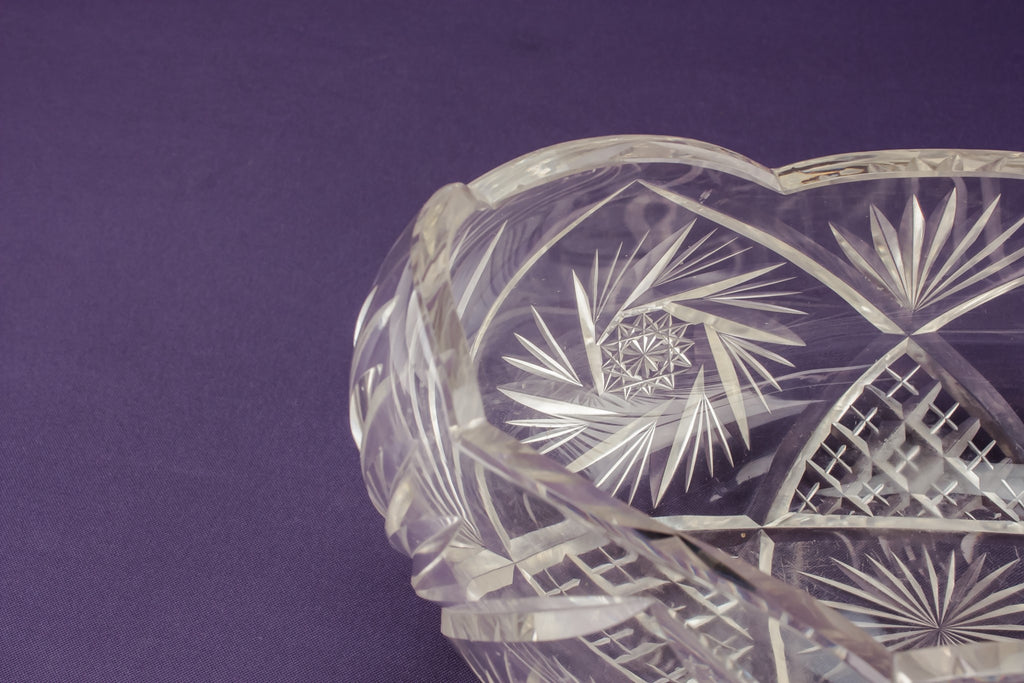 Retro cut glass bowl