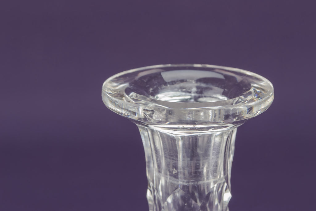 Globular cut glass decanter